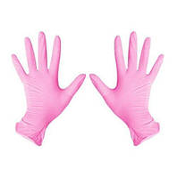 Рукавиці  нітрилові .рожеві розм. M100шт