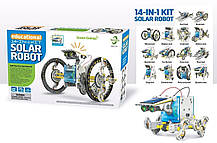 Робот конструктор 14 в 1 Educational Solar Robot на сонячній батареї навчальний STEM набір для дітей, фото 4