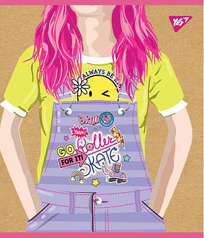 Зошит для записів А5/18 лінія YES "Girls" крафт 765089 G-Rich