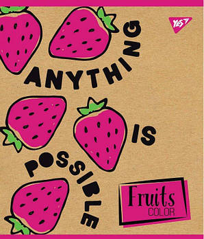 Зошит для записів А5/18 лінія YES "Fruits color" крафт 765097 G-Rich