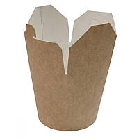 Коробка паперова для локшини 750 мл. 1PE крафт Ø95мм. h95 мм. (арт.11957) (500/50)