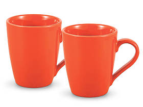 Набір кухлів 300 мл 2 шт кераміка Fissman 9338 помаранчевий - MegaLavka