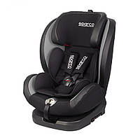 Автокрісло з поворотним механізмом Sparco G0+1+2+3 Polyester чорно-сіре SP SK600I- GR