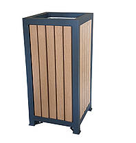 Вулична урна TrendDecor 0102, 53л. (метал/*дпк дошка з деревинно-полімерного композиту), фото 4
