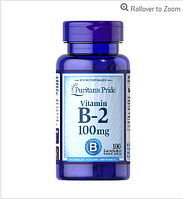 Витамин Б-2 (Рибофлавин) Vitamin B-2 (Riboflavin) 100 mg 100 Tablets Puritan's Pride USA