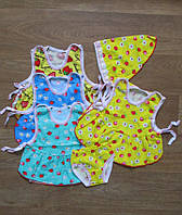 Летний костюм для девочки трикотажный, ясельный комплект для малышей, детский набор для новорожденных