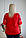 Легка жіноча батистова малинова туніка з вишивкою на рукавах №2145-2, фото 4