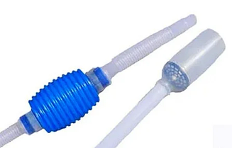 Сифон переливний 2 в 1, з помпою і знімним приймачем для фільтрації