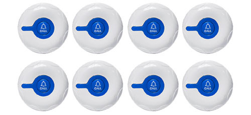 Фото: кнопки виклику персоналу RECS R-300 Blue - 8 штук - комплект системи виклику RECS №256