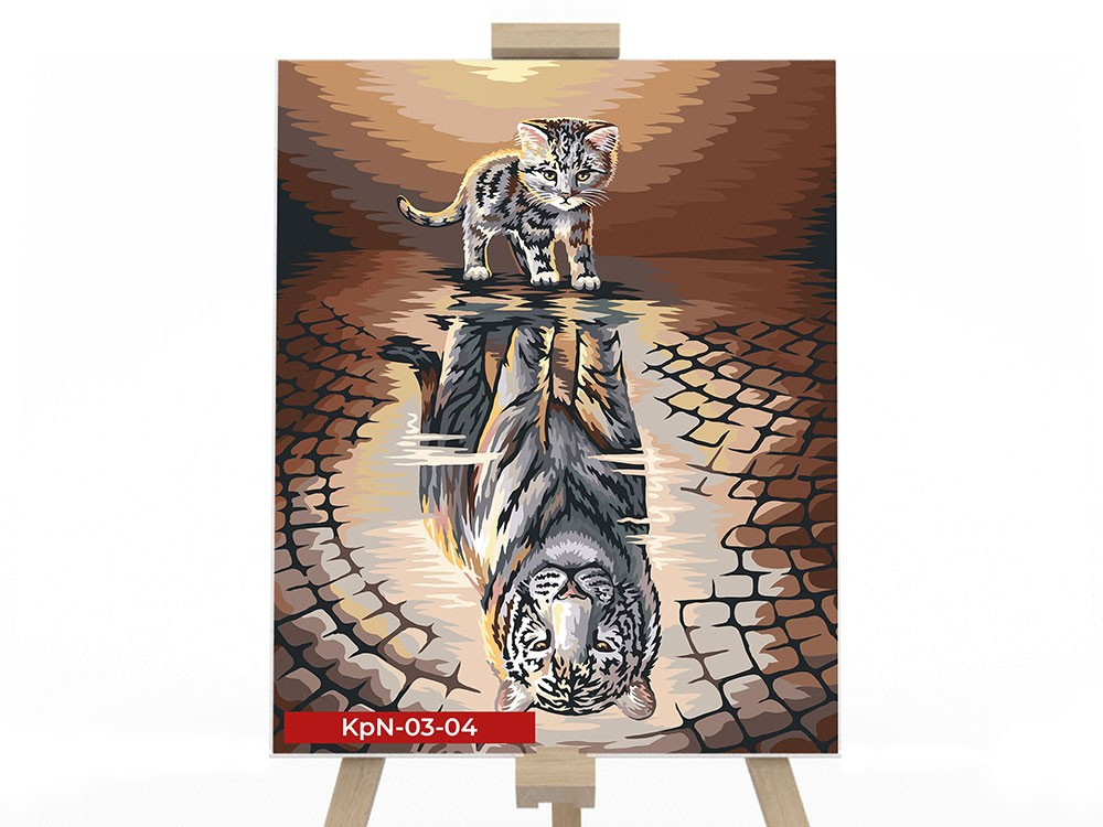 Картина за номерами Кошеня KpNe-03-04 Danko toys 30*40 см набір для розпису заготовка фарби пензлик без коробки