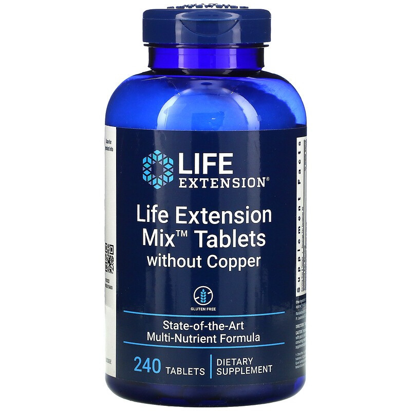 Мультивітаміни Life Extension Суміш для продовження життя без міді 240 таблеток