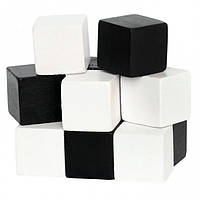Кубики деревянные Руді Чорно-белые 12 деталей (Д447у) (4824003011735)
