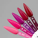 Гель лак F. O. X Spectrum №076 7ml темно-малиновий, фото 2