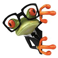 Наклейка інтер'єрна для декору Жаба в окулярах