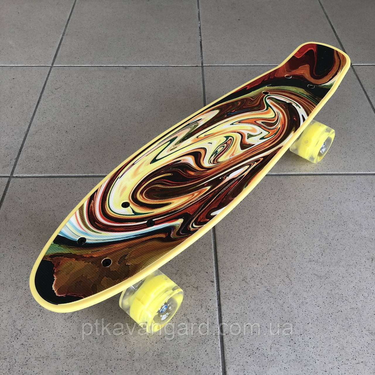 Скейт дітячий зі світящими колесами Пенні Борд Золотий Скейтборд Best Board Р 13609, фото 1