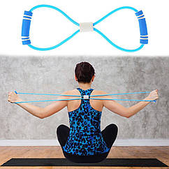 Гумка - еспандер Supretto для фітнесу вісімка, блакитний (57280002)