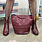 Сумка жіноча бордова комбінована ТМ "Vasha Para". Натуральна шкіра та шкіра пітон, фото 8