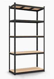 Стелаж з полицями 1950х1200х400мм, 200кг, 5 полиць з ДСП/МДФ фарбований для дому, балкону, комори