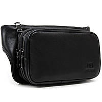 Чоловіча шкіряна сумка на пояс BRETTON  407-85 black.Чоловічі сумки оптом  в УкраЇні.