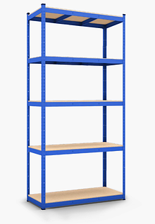Стелаж з полицями 1950х1200х500мм, 200кг, 5 полиць з ДСП/МДФ фарбований для дому, балкону, комори
