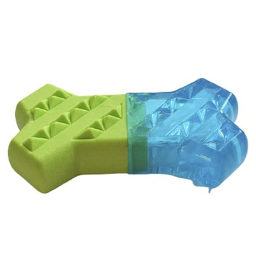 Фото - Іграшка для собаки AnimAll Игрушка  GrizZzly охлаждающая для зубов Холодная кость 9680 сине-зе 