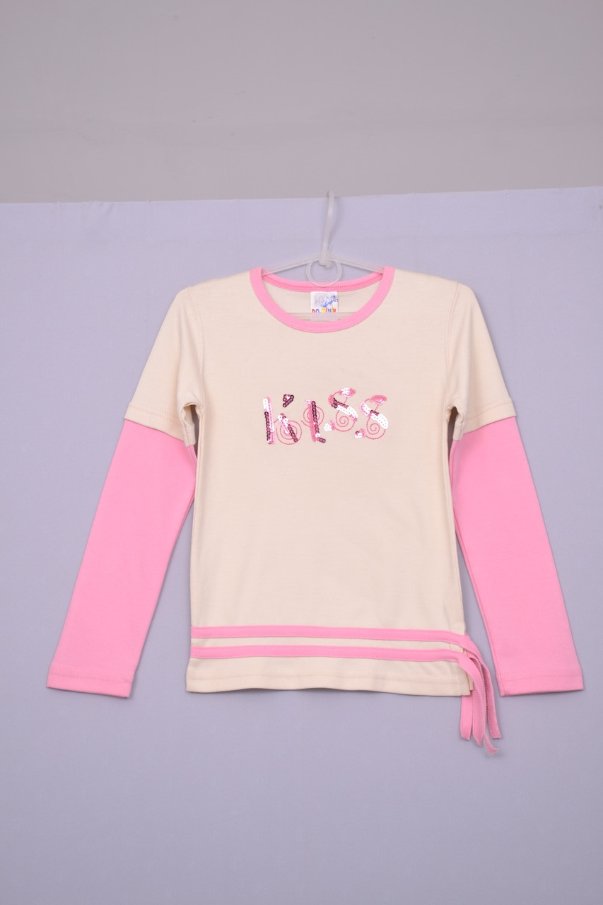 Л-262 худі, батник, дитячий реглан (лонгслив) для дівчинки розмір 128, фото 1