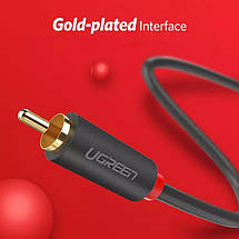 Аудіо кабель Ugreen AV104 Hi-Fi 2RCA - 2RCA 1 метр, фото 3