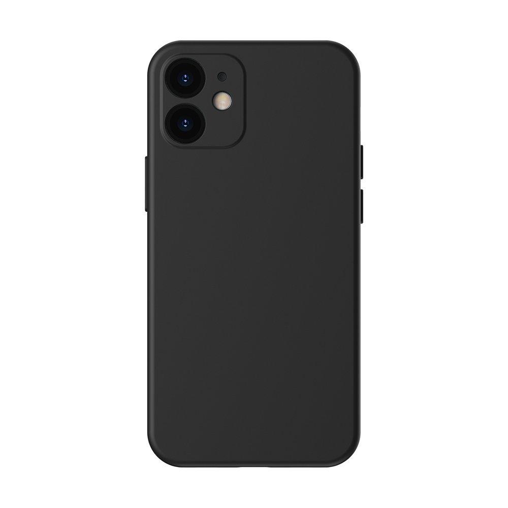Чохол Baseus для iPhone 12 Liquid Silica Gel, Classic black (WIAPIPH61N-YT01)