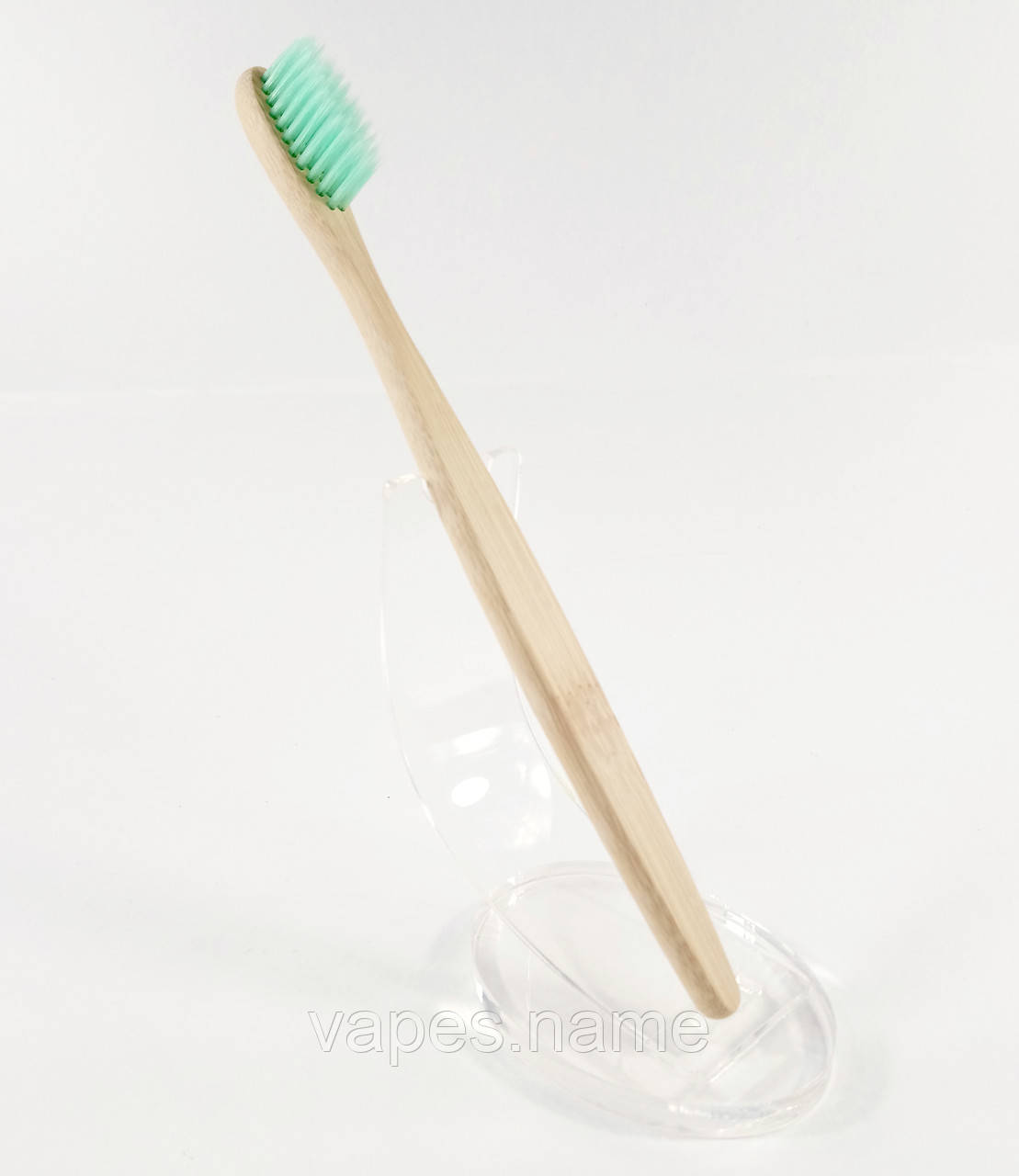 Зубна щітка бамбукова з плоскою ручкою М'ятна