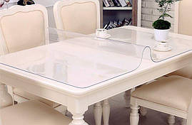 Скатертина м'яке силіконове скло захист для столу і меблів Soft Glass (1.1х1.4м) товщина 1.5 мм Прозора, фото 3