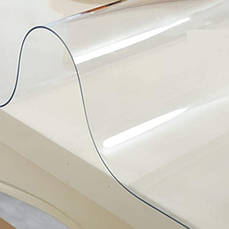 Скатертина м'яке силіконове скло захист для столу і меблів Soft Glass (1.1х1.4м) товщина 1.5 мм Прозора, фото 3