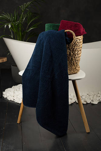 Махровое полотенце банное 100х150 см Тёмно-синий Узбекистан (ID ...