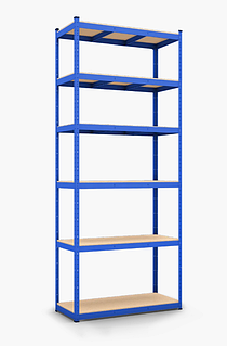 Стелаж з полицями 2850х900х500мм, 200кг, 6 полиць з ДСП/МДФ фарбований для дому, балкону, комори