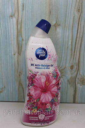 Засіб для миття унітазів Ambi Pur WC Activ Reiniger Gel гібіскус і троянда 750 мл