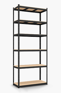 Стелаж з полицями 2800х900х600мм, 200кг, 6 полиць з ДСП/МДФ фарбований для дому, балкону, комори