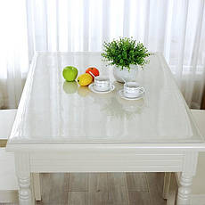 Скатертина м'яке силіконове скло захист для столу і меблів Soft Glass (1.5х1.4м) товщина 1.5 мм Прозора, фото 2