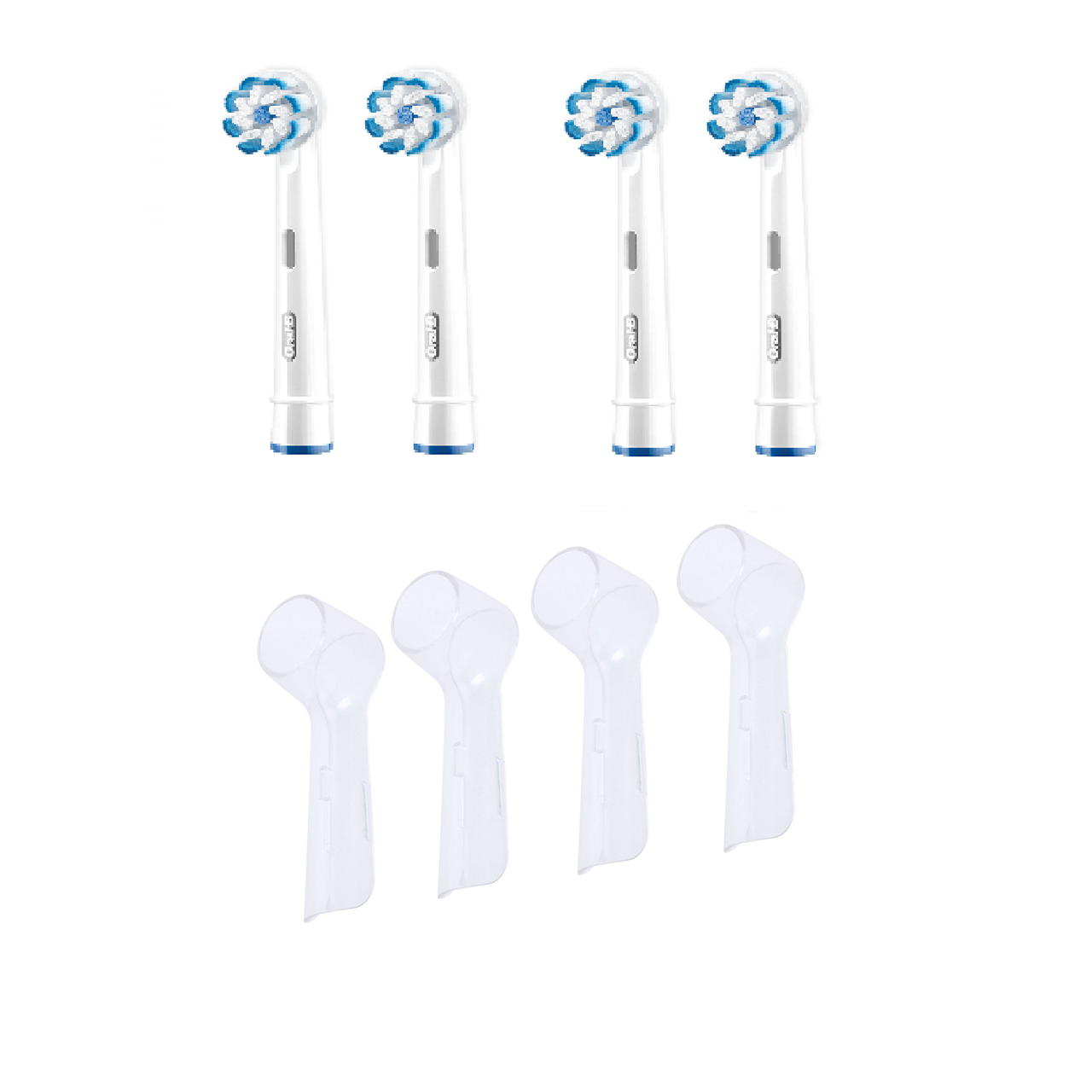 4 Насадки для електрощітки Oral-b Sensi Ultra Thin EB60 + ковпачки