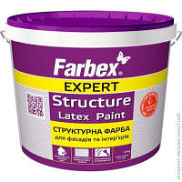 Фарба ТМ "Farbex" структурна, біла матова, 14 кг