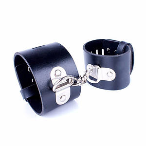 Шкіряні наручники Leather Handcuffs Black