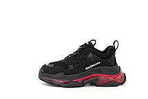 Кросівки жіночі Balenciaga Triple S баленсіага чорні. Багатошарова підошва. ТОП Репліка ААА класу., фото 3