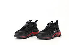 Кросівки жіночі Balenciaga Triple S баленсіага чорні. Багатошарова підошва. ТОП Репліка ААА класу., фото 3