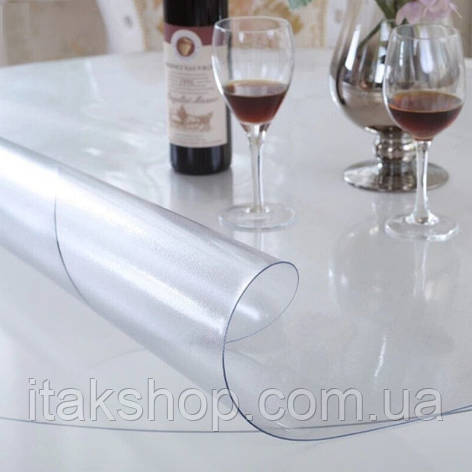 Скатертина м'яке силіконове скло захист для столу і меблів Soft Glass (2.5х1.4м) товщина 1.5 мм Прозора, фото 2