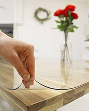 Скатертина м'яке силіконове скло захист для столу і меблів Soft Glass (2.7х1.4м) товщина 1.5 мм Прозора, фото 2