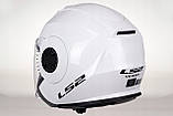 Мотошолом LS2 VERSO WHITE OF570 OPEN HELMET Білий, фото 5