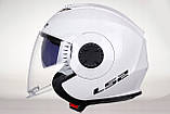 Мотошолом LS2 VERSO WHITE OF570 OPEN HELMET Білий, фото 3