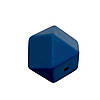 Гексагон 17 мм (синій navy), силіконові намистини, фото 2