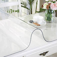 Скатертина м'яке силіконове скло захист для столу і меблів Soft Glass (3.3х1.4м) товщина 1.5 мм Прозора, фото 2