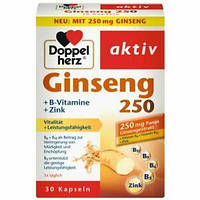 Doppelherz Ginseng 250+B-Vitamine+Zink 30 St