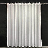 Тюль на люверсах з льону якісний білий, фото 6