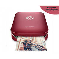 Фотопринтер портативный HP Sprocket Photo Print Red + Набор бумаги в Подарок!